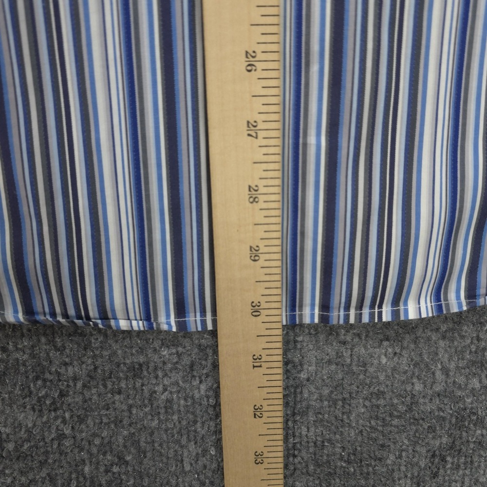 Robert Graham Shirt Mens M Blue Stripe Floral Contrast Flip Cuff Casual Preppy‎ - Picture 12 of 14